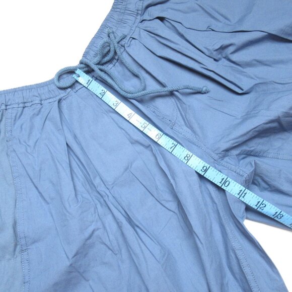 By Anthropologie The Mossa Parachute Pants Blue Medium Petite MP - Picture 10 of 14